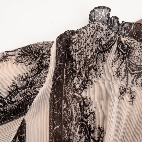 NEW ANTHROPOLOGIE Forever That Girl sheer pleated blouse size S - Picture 12 of 13